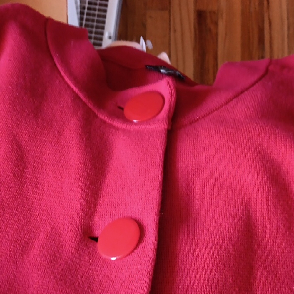 Talbots Petites Cardigan Sweater 3 Buttons Red PXL - Picture 4 of 6
